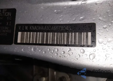 2010 Kia Rio from USA, damaged, VIN KNADH4A30A6678043